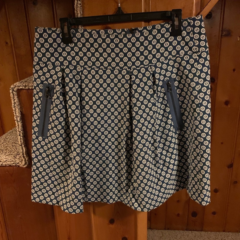 Anthro Maeve Pleated Skirt with Zippers
